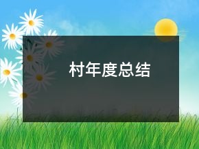 村年度總結(jié)