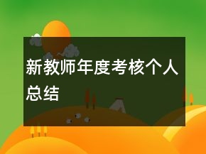 新教師年度考核個(gè)人總結(jié)