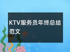 KTV服務(wù)員年終總結(jié)范文