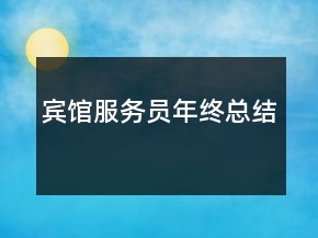 賓館服務(wù)員年終總結(jié)