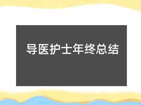 導(dǎo)醫(yī)護(hù)士年終總結(jié)