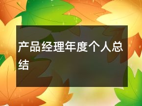 產(chǎn)品經(jīng)理年度個(gè)人總結(jié)