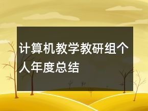 計算機教學(xué)教研組個人年度總結(jié)
