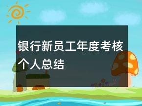 銀行新員工年度考核個人總結(jié)