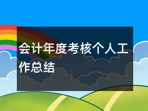 會計年度考核個人工作總結