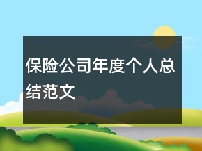 保險公司年度個人總結(jié)范文