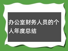 辦公室財務(wù)人員的個人年度總結(jié)