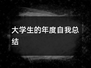 大學(xué)生的年度自我總結(jié)