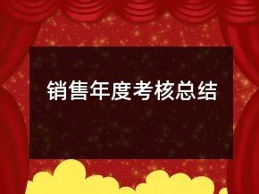 銷售年度考核總結(jié)