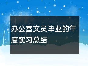 辦公室文員畢業(yè)的年度實習(xí)總結(jié)