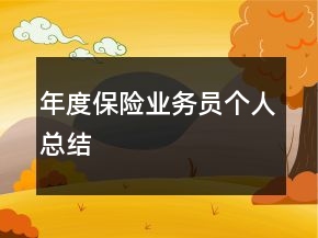 年度保險業(yè)務員個人總結(jié)