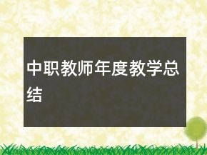 中職教師年度教學(xué)總結(jié)