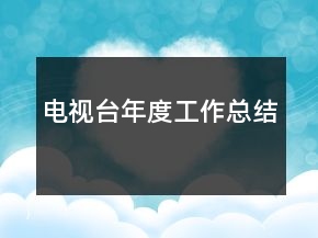 電視臺年度工作總結(jié)