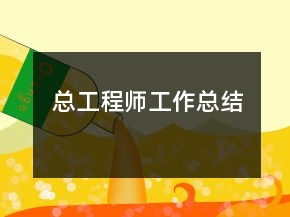 總工程師工作總結
