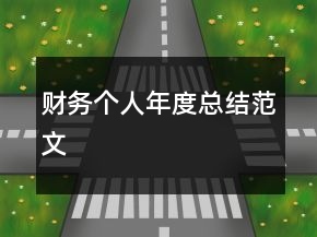 財務(wù)個人年度總結(jié)范文