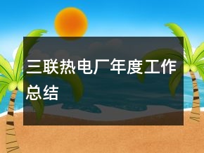 三聯(lián)熱電廠年度工作總結(jié)