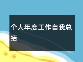 個(gè)人年度工作自我總結(jié)