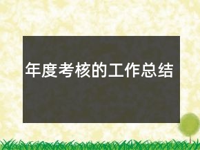 年度考核的工作總結(jié)
