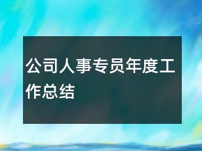 公司人事專(zhuān)員年度工作總結(jié)