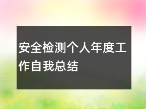 安全檢測個(gè)人年度工作自我總結(jié)