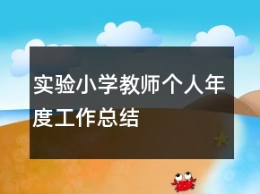 實驗小學教師個人年度工作總結(jié)