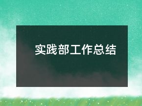 實踐部工作總結(jié)