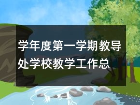 學(xué)年度第一學(xué)期教導(dǎo)處學(xué)校教學(xué)工作總結(jié)