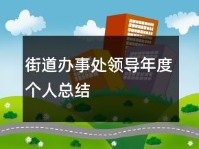街道辦事處領導年度個人總結