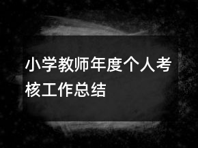 小學(xué)教師年度個人考核工作總結(jié)