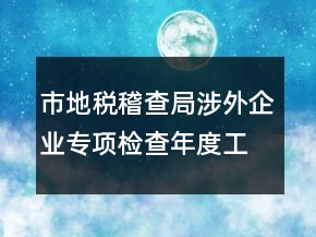 市地稅稽查局涉外企業(yè)專項(xiàng)檢查年度工作總結(jié)
