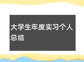 大學(xué)生年度實(shí)習(xí)個(gè)人總結(jié)
