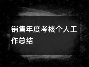 銷售年度考核個人工作總結(jié)