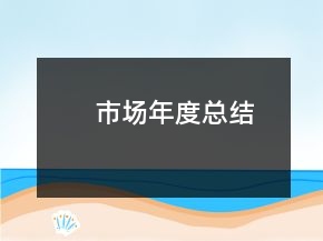 市場年度總結(jié)