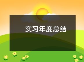 實(shí)習(xí)年度總結(jié)