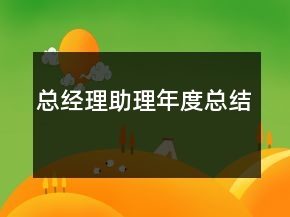 總經(jīng)理助理年度總結(jié)
