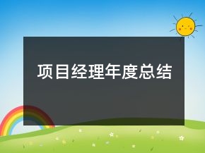 項目經(jīng)理年度總結(jié)