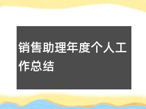 銷售助理年度個(gè)人工作總結(jié)