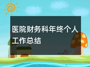 醫(yī)院財(cái)務(wù)科年終個(gè)人工作總結(jié)