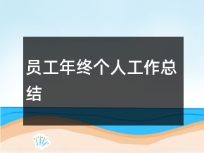 員工年終個(gè)人工作總結(jié)