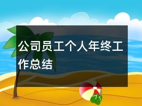 公司員工個(gè)人年終工作總結(jié)