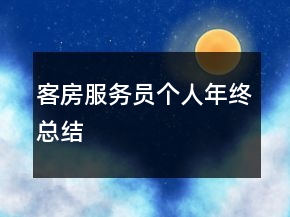 客房服務(wù)員個人年終總結(jié)