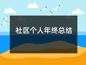 社區(qū)個(gè)人年終總結(jié)