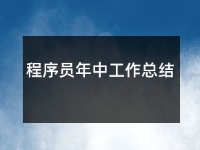 程序員年中工作總結(jié)
