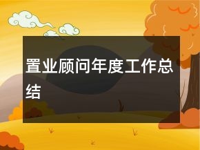 置業(yè)顧問年度工作總結(jié)