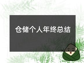 倉(cāng)儲(chǔ)個(gè)人年終總結(jié)