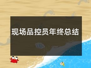 現(xiàn)場(chǎng)品控員年終總結(jié)