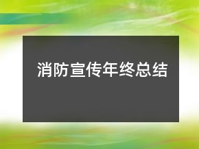 消防宣傳年終總結(jié)