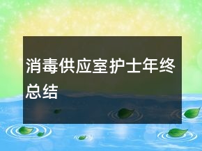 消毒供應(yīng)室護(hù)士年終總結(jié)