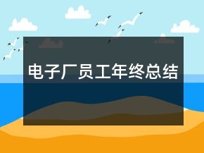 電子廠員工年終總結