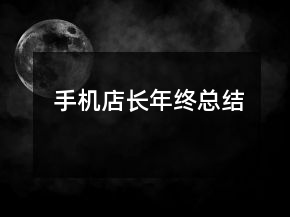 手機店長年終總結(jié)
